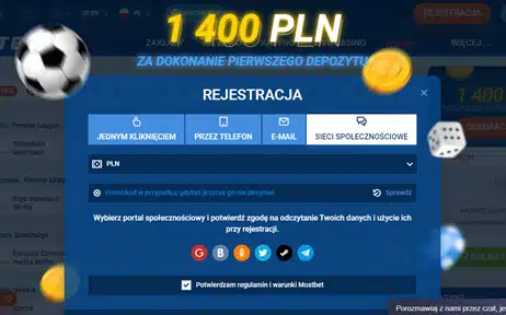Rejestracja w Mostbet w Polsce